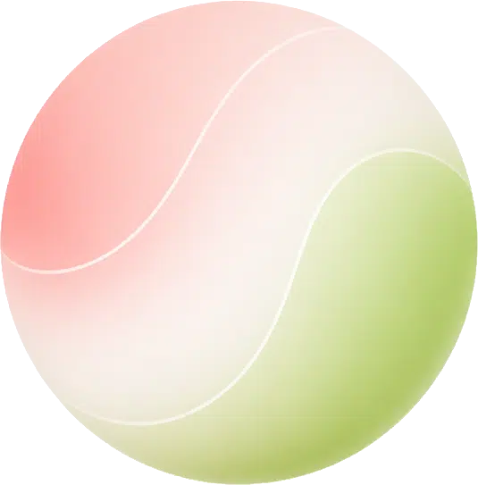 Sphère dégradée rose et verte